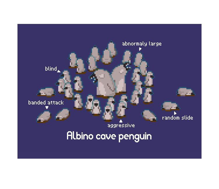 albino cave pinguin
